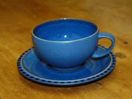 Denby Reflex Blue Breakfast Cup and Saucer